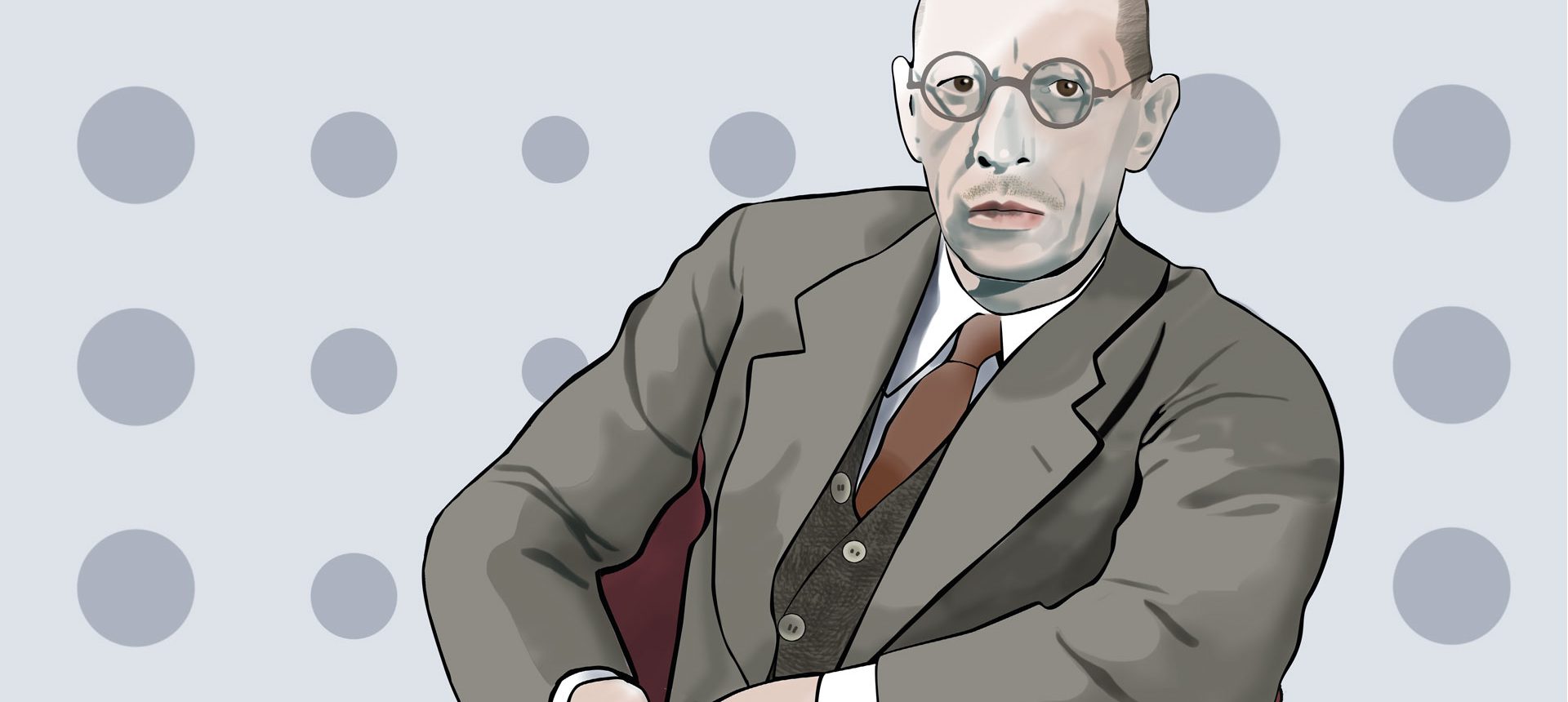 illustration av kompositören Igor Stravinsky