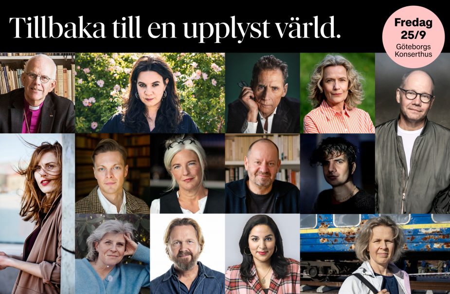 en samling bilder på författare och föreläsare